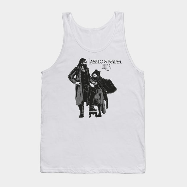 LASZLO AND NADJA PENCIL BATS BLACK WHITE Tank Top by LALABATIK